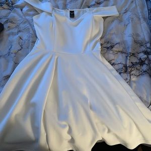 White off the shoulder dress